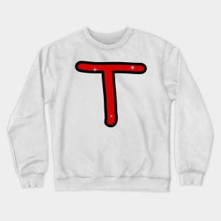 Letter T. Name with letter T. Personalized gift. Abbreviation. Abbreviation. Lettering Crewneck Sweatshirt